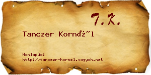 Tanczer Kornél névjegykártya